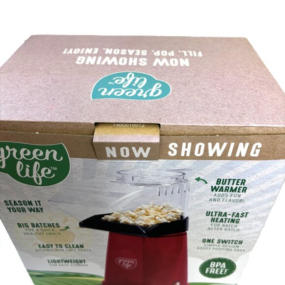GreenLife Electric Hot Air Corn Popper w/ Measuring Cup & Butter Melting Tray - Picture 8 of 13